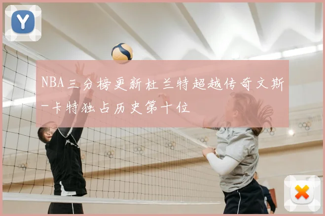 NBA三分榜更新杜兰特超越传奇文斯-卡特独占历史第十位